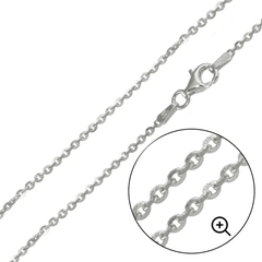 Sterling Silver Rhodium Plated Brillantina Diamond Cut 2.1mm Chain