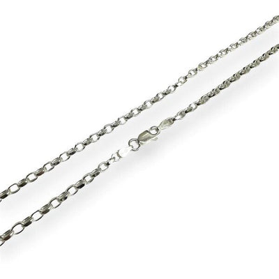 Sterling Silver Flat Wire 4 Wided DC Oval Rolo 060-2.8mm Chains