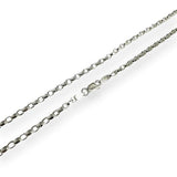Sterling Silver Flat Wire 4 Wided DC Oval Rolo 090-5.3mm Chains