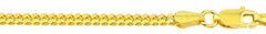 Italian Sterling Silver Gold Plated Miami Curb Chain Link 150-4.6 MM with Lobster Clasp Closure