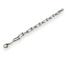 Load image into Gallery viewer, Sterling Silver Paperclip 7.6mm Bow Link Bracelet--Length 8"