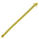 Sterling Silver Gold Plated Miami Cuban Hip Hop Chain Or Bracelet Width-9mm