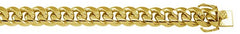 Italian Sterling Silver Gold Plated Miami Curb Chain Link 9 MM with Lobster Clasp Closure