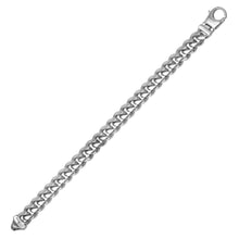 Load image into Gallery viewer, Sterling Silver Rhodium Plated Two Sided Miami Curb Bracelet