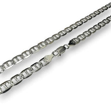 Load image into Gallery viewer, Sterling Silver Flat Marina 1 Sided 120 DC 4.6mm Chain or Bracelet