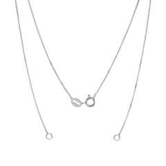 Sterling Silver High Polished Charm Necklace Replacement 0.6mm Box Chain