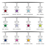 Sterling Silver Round Birthstone Girl Flat Charm