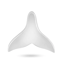Load image into Gallery viewer, Sterling Silver Basic Whale Tale Charm Pendant