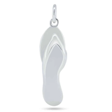 Sterling Silver Basic Flipflop Charm Pendant