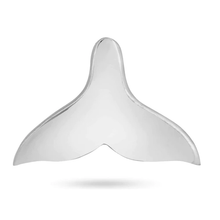 Load image into Gallery viewer, Sterling Silver Whale Tale Charm Pendant