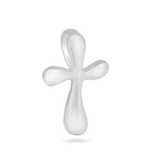 Sterling Silver Basic Bubble Cross Charm Pendant