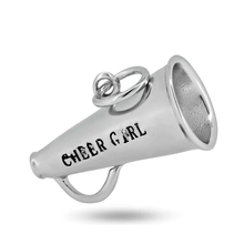 Load image into Gallery viewer, Sterling Silver Basic Cheer Megaphone Charm Pendant