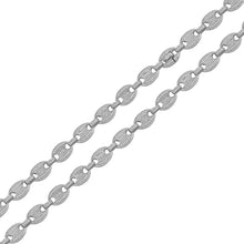 Load image into Gallery viewer, Sterling Silver Rhodium Plated CZ 8mm Encrusted Oval Link Chains