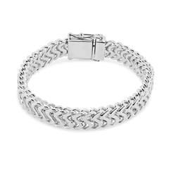 Sterling Silver High Zig Zag Bracelet-9.7mm--Length 8
