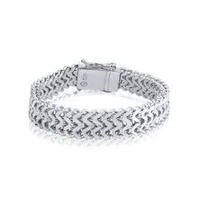 Load image into Gallery viewer, Sterling Silver High 13.6mm Zig Zag Bracelet--Length 8&quot;