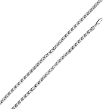 Load image into Gallery viewer, Sterling Silver Rhodium Plated Hollow Franco Hip Hop Bracelet Width-5.7mm