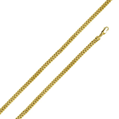 Sterling Silver Gold Plated Flat 5.2mm Franco Chain
