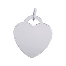 Load image into Gallery viewer, Sterling Silver High Polished Toggle Heart Engravable with Bail