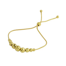 Load image into Gallery viewer, Sterling Silver Gold Plated DC Beaded Lariat Bracelet