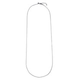 Sterling Silver Rhodium Plated Flat Rolo Adjustable Slider Necklace