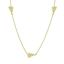 Load image into Gallery viewer, Sterling Silver Gold Plated 5 Heart Necklace