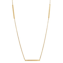 Load image into Gallery viewer, Sterling Silver GoldPlated Diamond Cut Bars Necklace