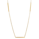 Sterling Silver GoldPlated Diamond Cut Bars Necklace