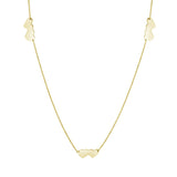 Sterling Silver Gold Plated Double Heart Necklace