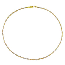 Load image into Gallery viewer, Sterling Silver Tri-Color Twisted Chain Necklace