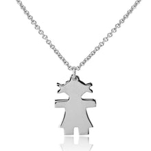 Load image into Gallery viewer, Sterling Silver Rhodium Plated Baby Girl Necklace