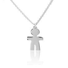 Load image into Gallery viewer, Sterling Silver Rhodium Plated Baby Boy Necklace