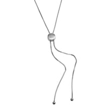 Load image into Gallery viewer, Sterling Silver Rhodium Plated Adjustable Box Slider Chain