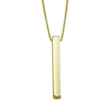 Load image into Gallery viewer, Sterling Silver Gold Plated Drop Down Bar Necklace