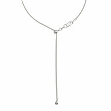 Load image into Gallery viewer, Sterling Silver Rhodium Plated Adjustable Curb Slider Chain with Hanging Bead