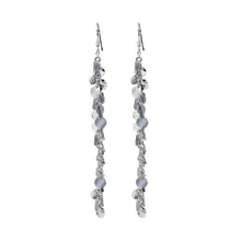 Load image into Gallery viewer, Sterling Silver  Rhodium Plated Dangling Hook Earrings