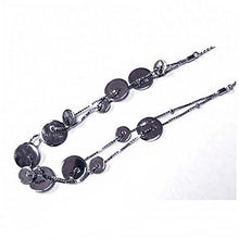 Load image into Gallery viewer, Sterling Silver Two Strands Necklace with Multi-Graduated Solid Disk Charms