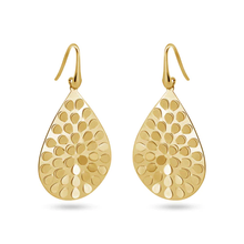 Load image into Gallery viewer, Sterling Silver Rhodium Plated Rose Gold Plated Pear Shape Earrings
