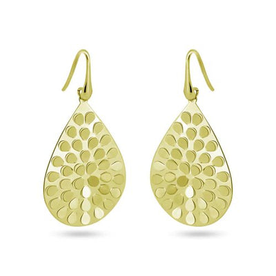 Sterling Silver Gold Plated Pear Shape Earrings