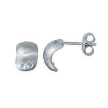 Load image into Gallery viewer, Sterling Silver Rhodium Plated DC Huggie Semi Hoop Earrings