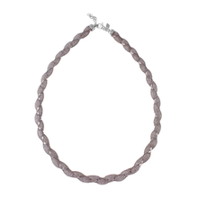 Load image into Gallery viewer, Sterling Silver Black Rhodium Plated Mesh WrapInlay Swarovski Crystals Necklace