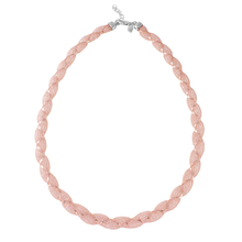 Load image into Gallery viewer, Sterling Silver Rose Gold Plated Mesh WrapInlay Swarovski Crystals Necklace