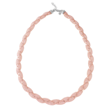Sterling Silver Rose Gold Plated Mesh WrapInlay Swarovski Crystals Necklace