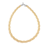 Sterling Silver Gold Plated Mesh WrapInlay Swarovski Crystals Necklace