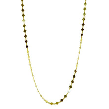 Load image into Gallery viewer, Sterling Silver Gold Plated Flat Diamond Square Necklace