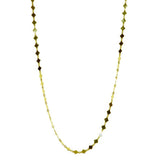 Sterling Silver Gold Plated Flat Diamond Square Necklace