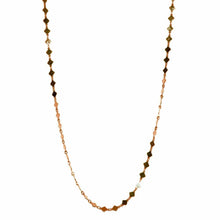 Load image into Gallery viewer, Sterling Silver Rose Gold Plated Flat Diamond Square Necklace