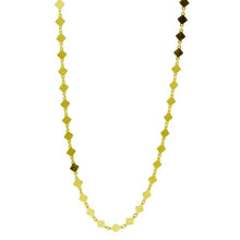 Load image into Gallery viewer, Sterling Silver Gold Plated Flat Diamond Square Choker Necklace