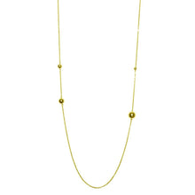 Load image into Gallery viewer, Sterling Silver Gold Plated Bead Necklace
