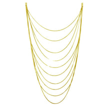 Load image into Gallery viewer, Sterling Silver Gold Plated Multiple Chain Necklace