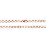 Sterling Silver Rose Gold Plated Link Chain Necklace